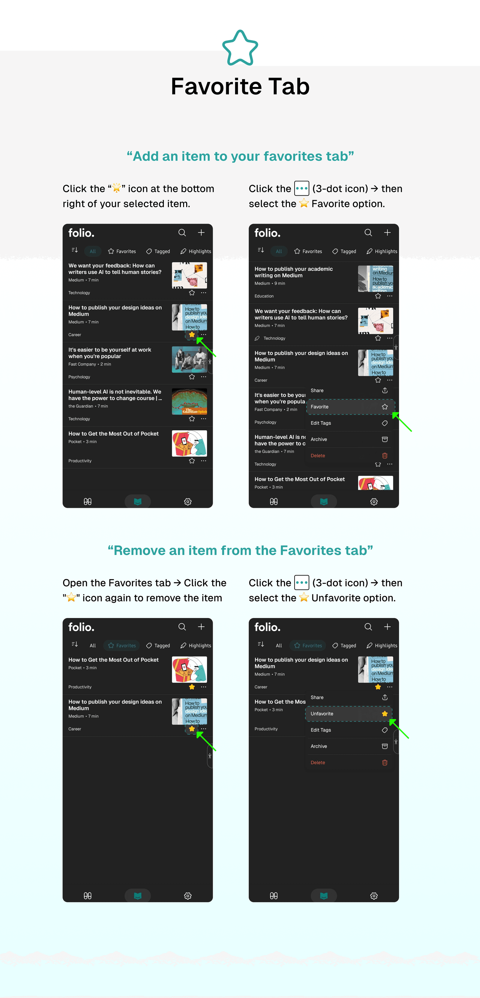 Favorites Tab
