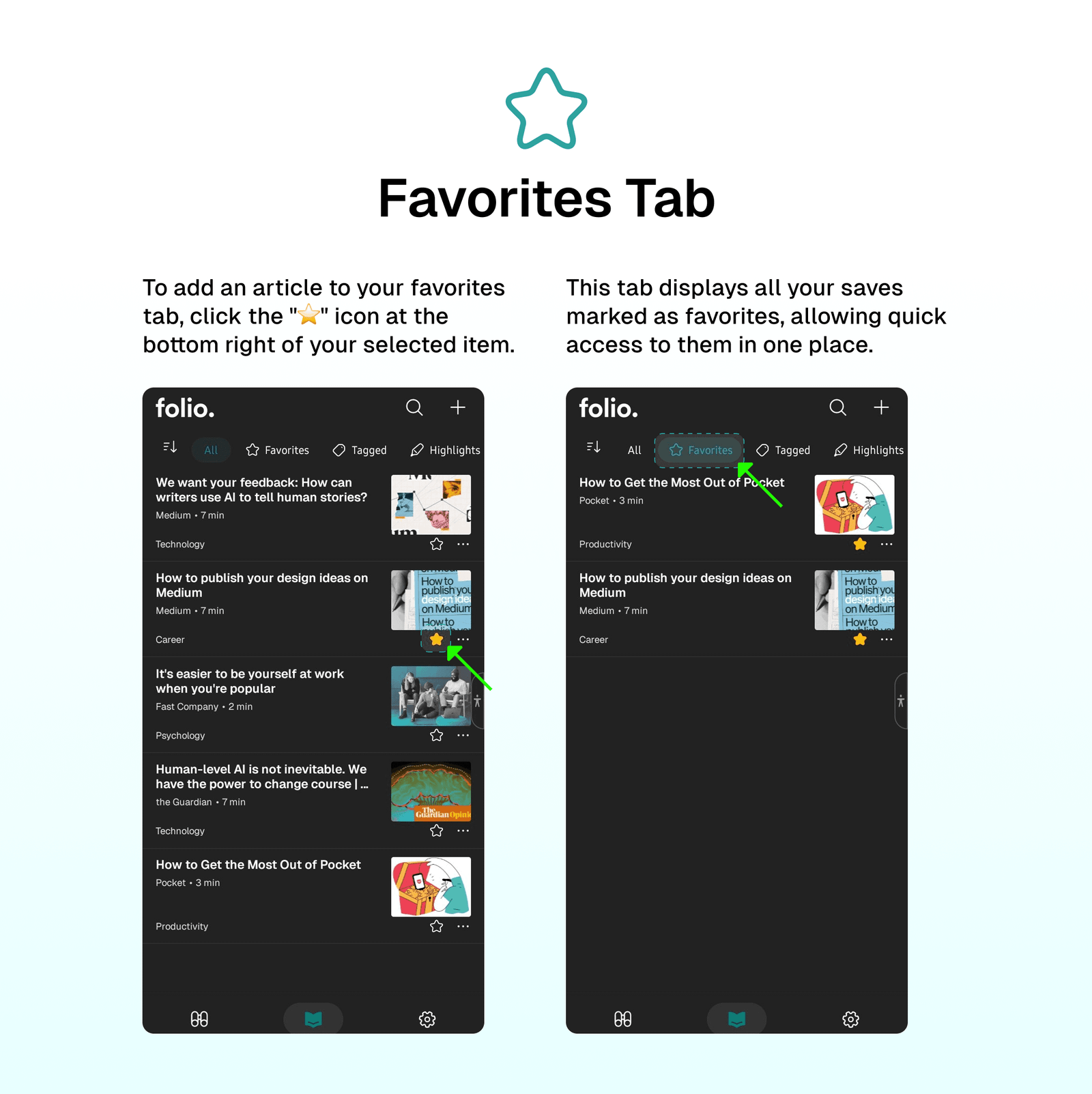 Favorites Tab