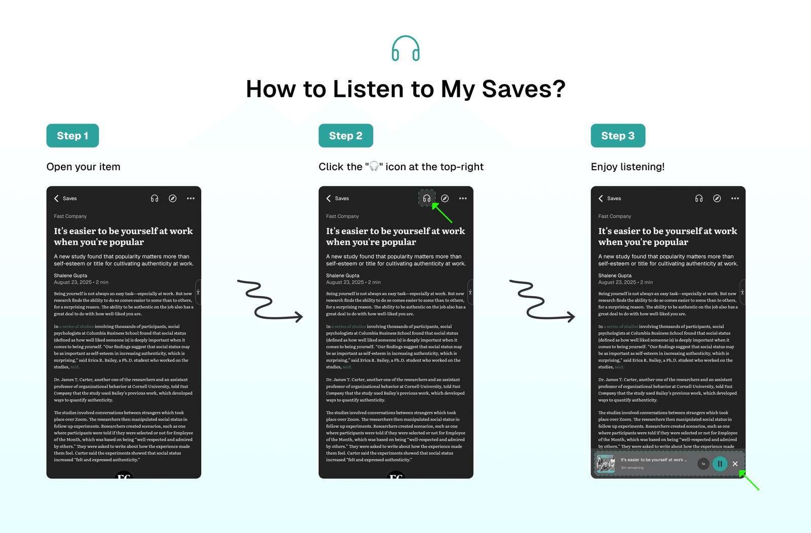 Listen to Your Saves
