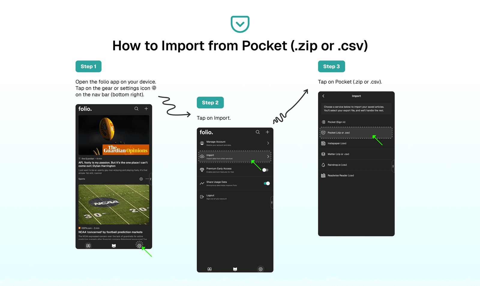Pocket Import